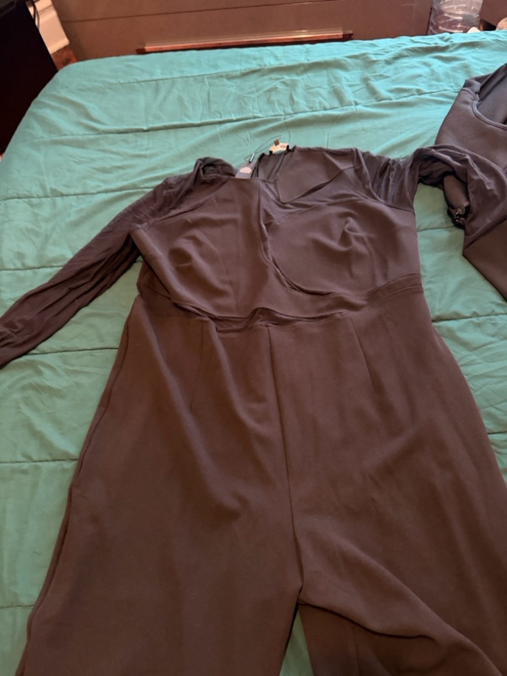 Fashion Nova Black Long-Sleeve Jumpsuit